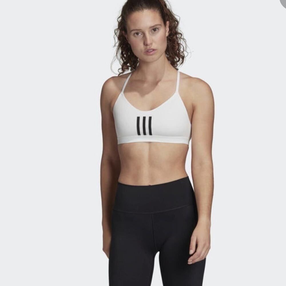 NWT ADIDAS ALL‎ ME 3 STRIPED MEASH BRA SIZE XL